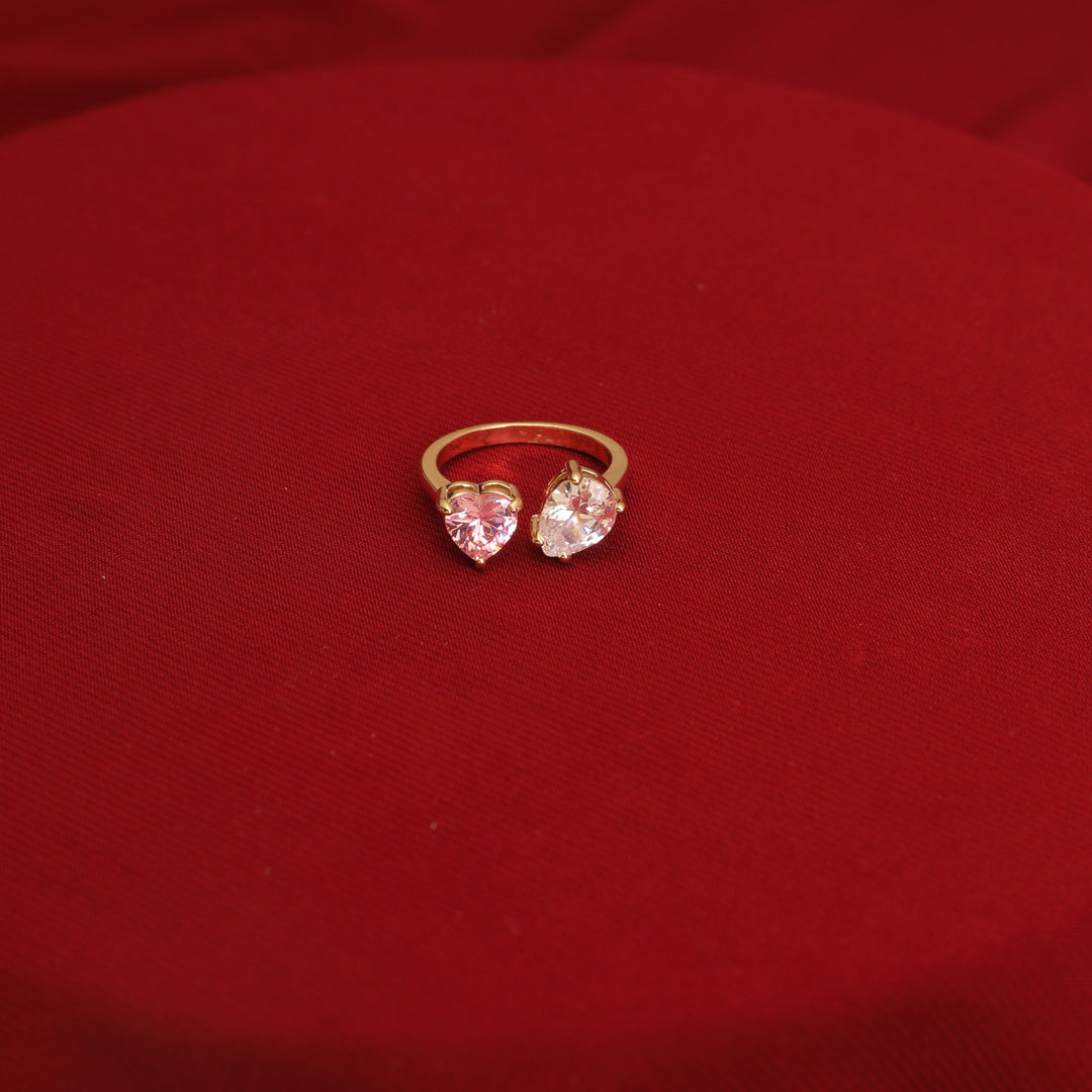Double Crystal Toi-et-Moi Ring