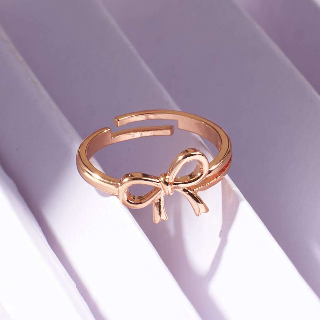 Pookie Bow RoseGold Ring - Salty Accessories