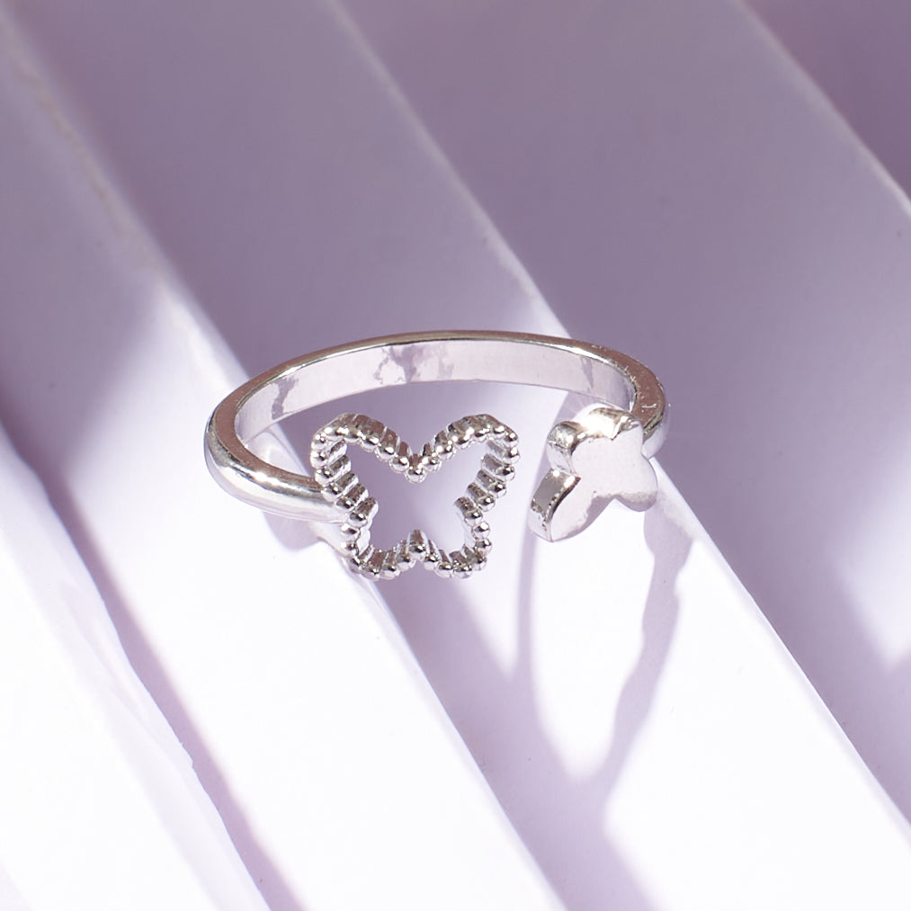 Little Butterflies Silver Ring - Salty Accessories