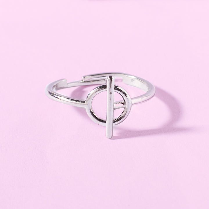 With You Toggle Silver Ring