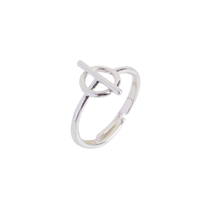 With You Toggle Silver Ring