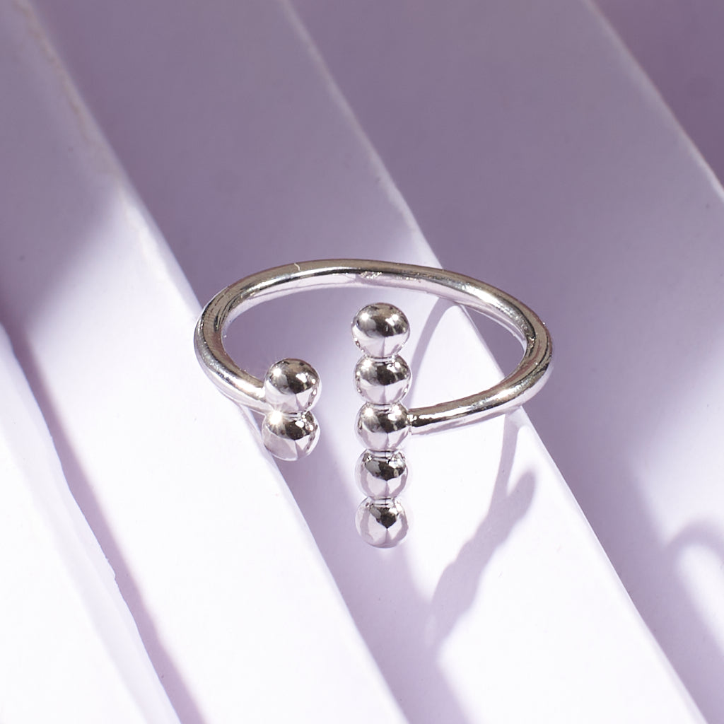 The Matching Dots Silver Ring