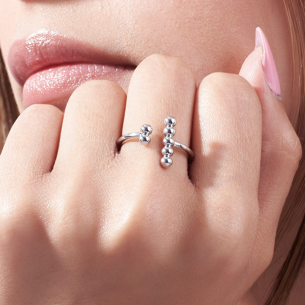 The Matching Dots Silver Ring