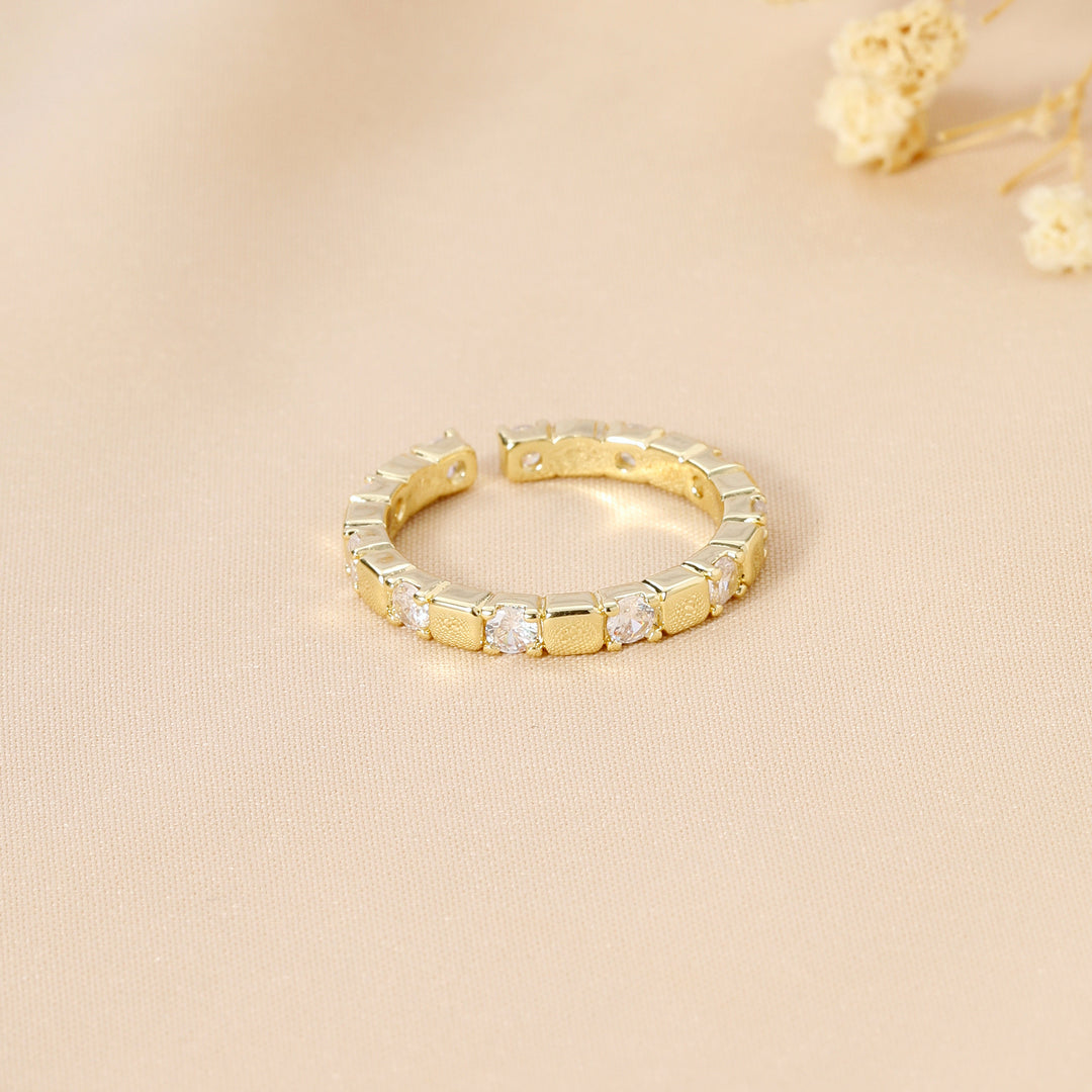 Golden Multi Stone Ring