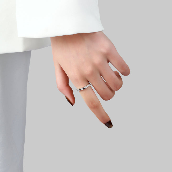 Silver Multi Stone Ring
