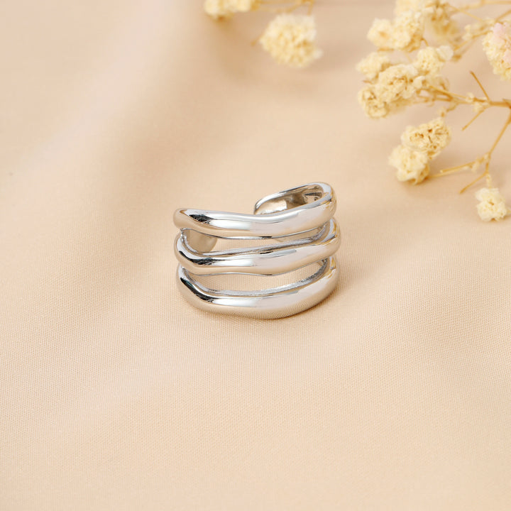 Trendy Golden Multi Spiral Ring