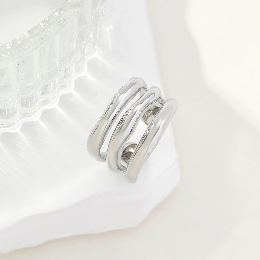 Trendy Golden Multi Spiral Ring