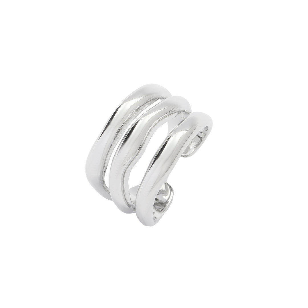 Trendy Golden Multi Spiral Ring