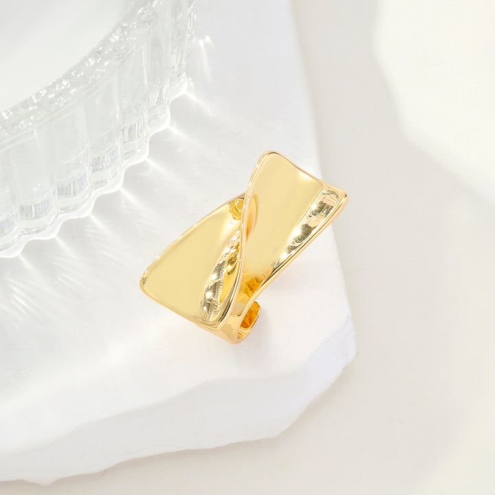 Gilded Statement Curve Ring
