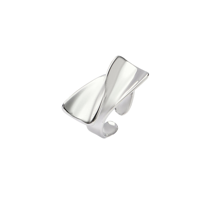 Silver Statement Curve Ring