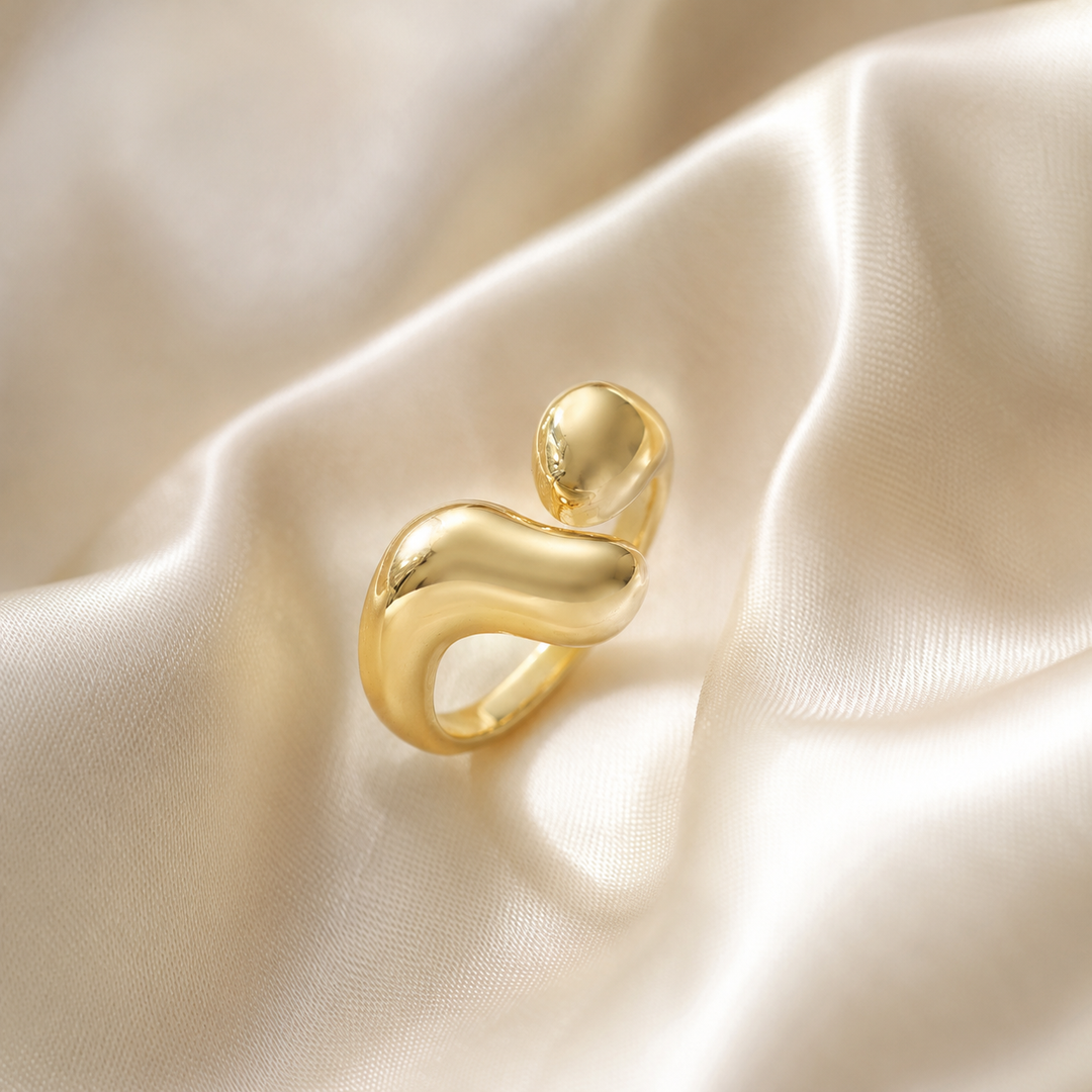 Chunky Molten Metal Gold Ring