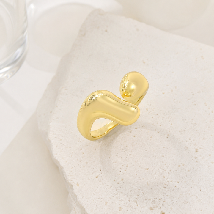 Chunky Molten Metal Gold Ring