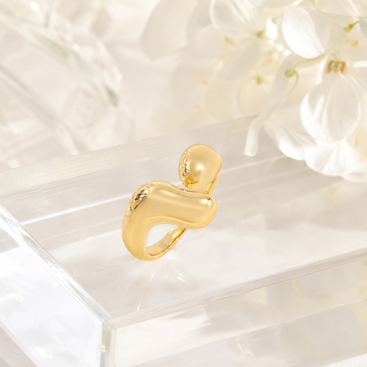 Chunky Molten Metal Gold Ring
