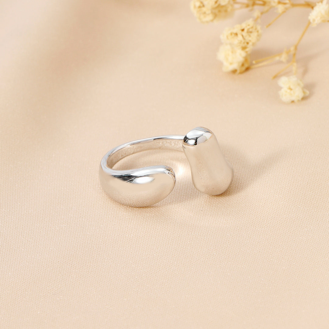 Chunky Molten Metal Silver Ring