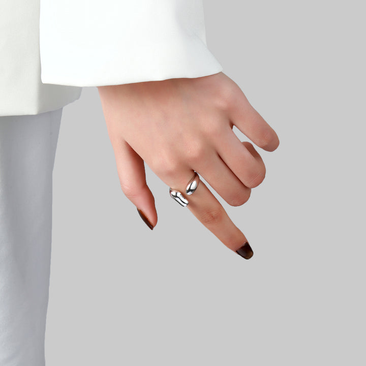 Chunky Molten Metal Silver Ring