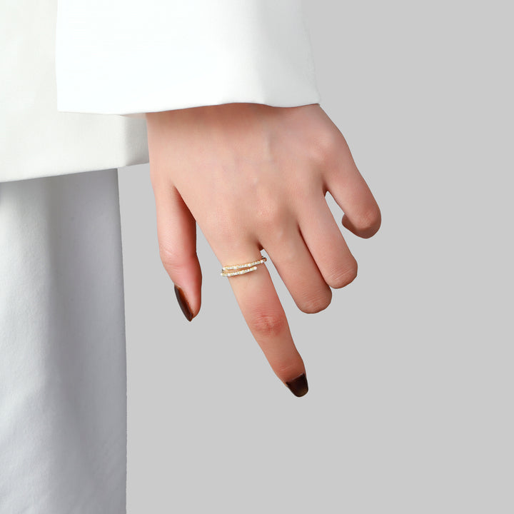 Golden Shiny Sparkle RIng