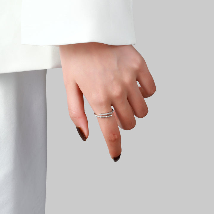 Silver Shiny Sparkle Ring