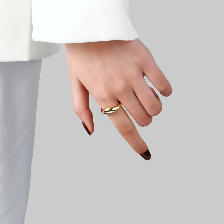 Molten Wave Golden Ring