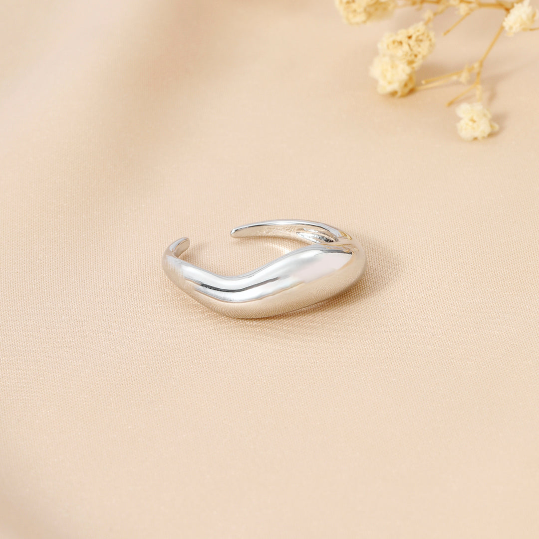 Molten Wave Silver Ring
