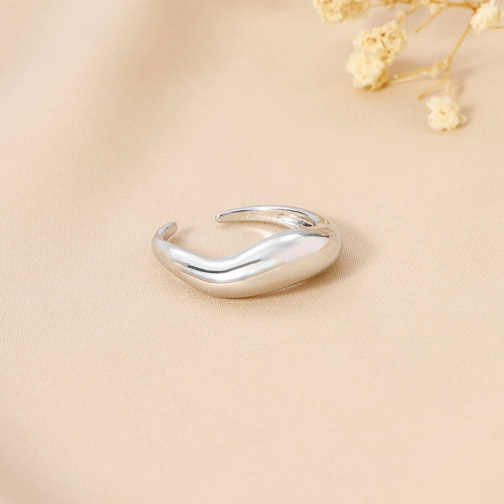 Molten Wave Silver Ring