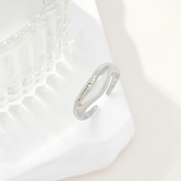 Molten Wave Silver Ring