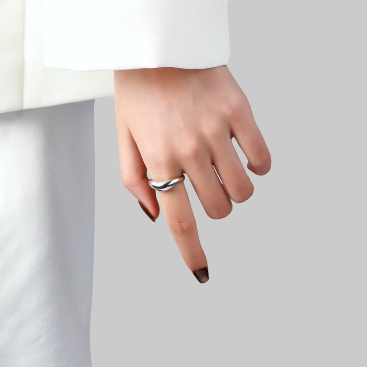 Molten Wave Silver Ring