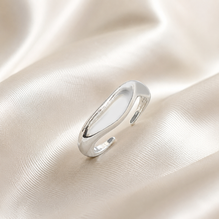 Molten Wave Silver Ring