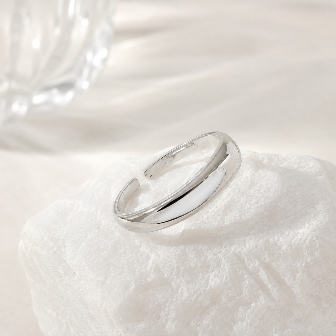 Molten Wave Silver Ring
