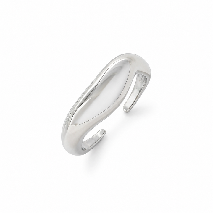 Molten Wave Silver Ring
