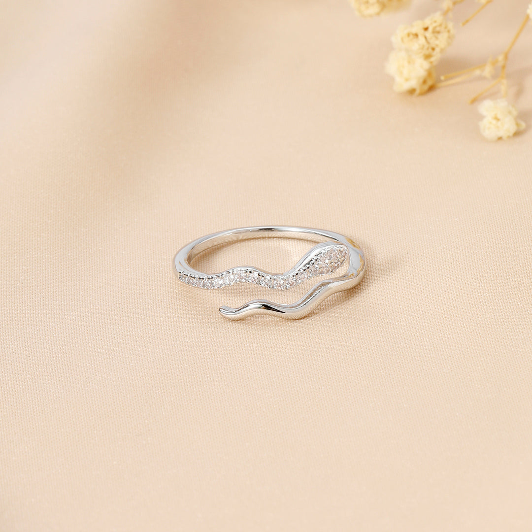 CobraLux silver stone Ring