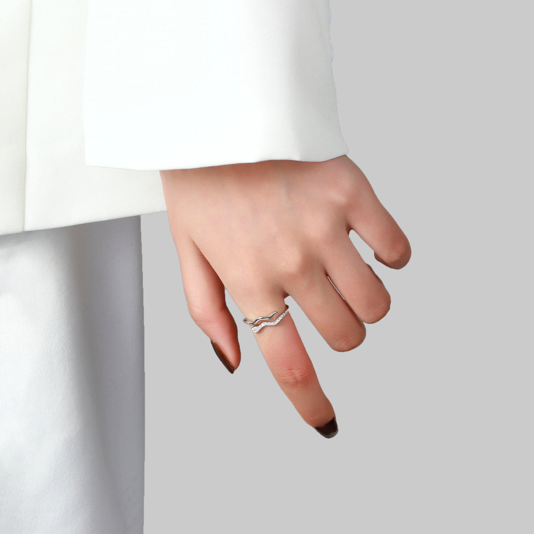 CobraLux silver stone Ring