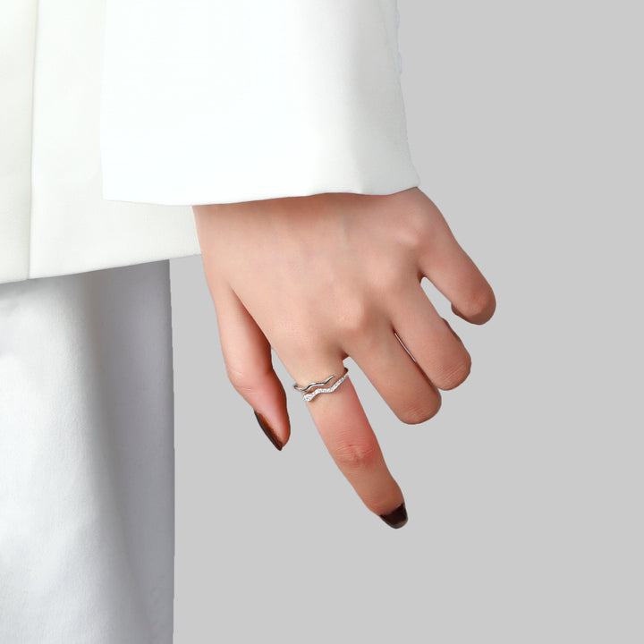 CobraLux silver stone Ring