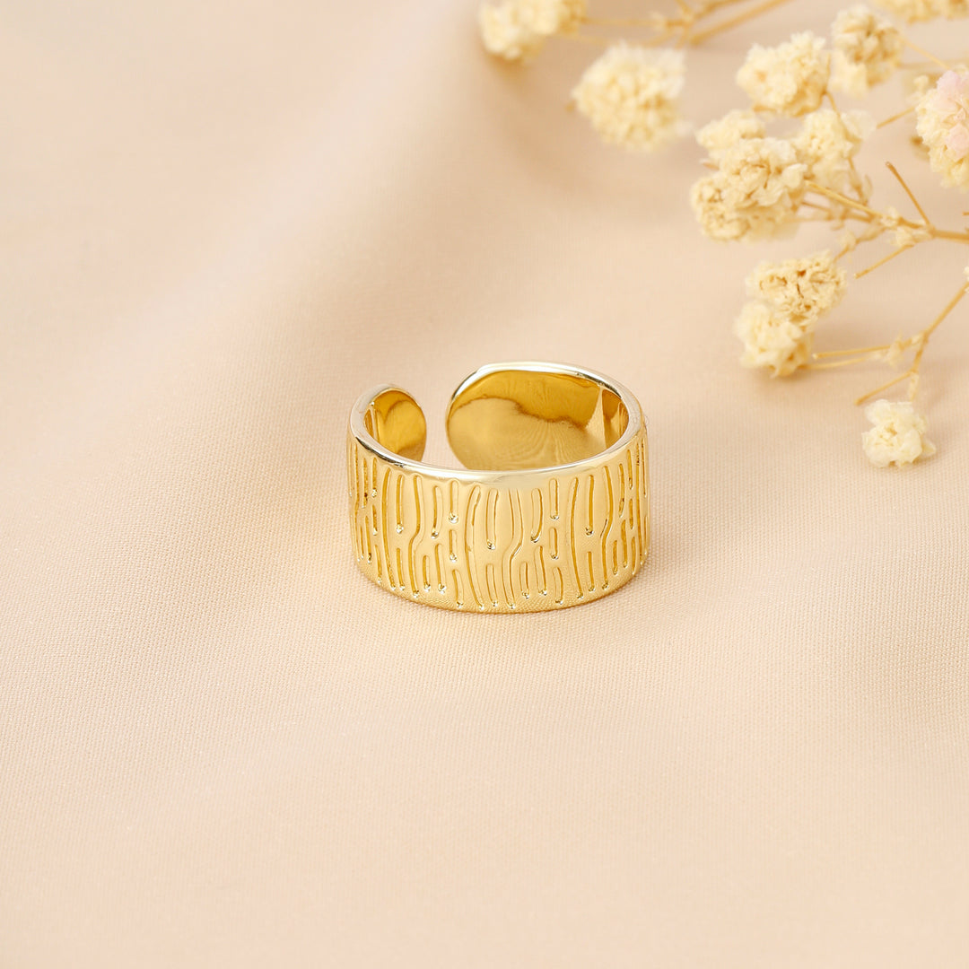 Serpent Skin Gold Ring