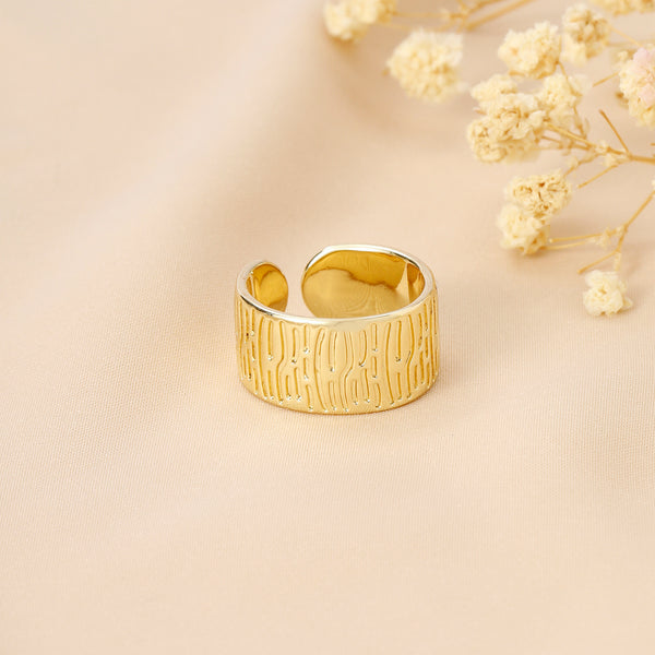 Serpent Skin Gold Ring