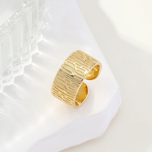 Serpent Skin Gold Ring