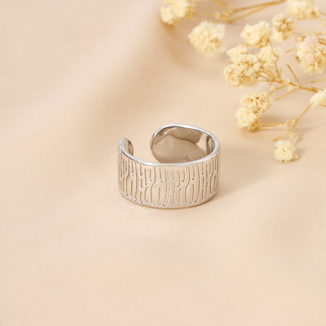 Serpent Skin Silver Ring