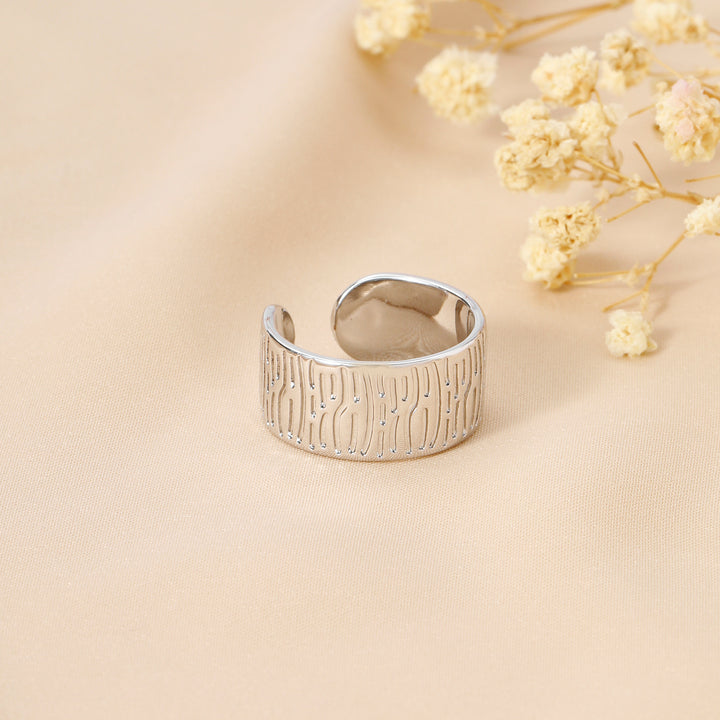 Serpent Skin Silver Ring
