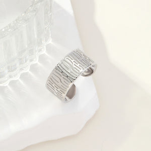 Serpent Skin Silver Ring