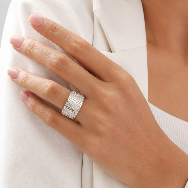 Serpent Skin Silver Ring