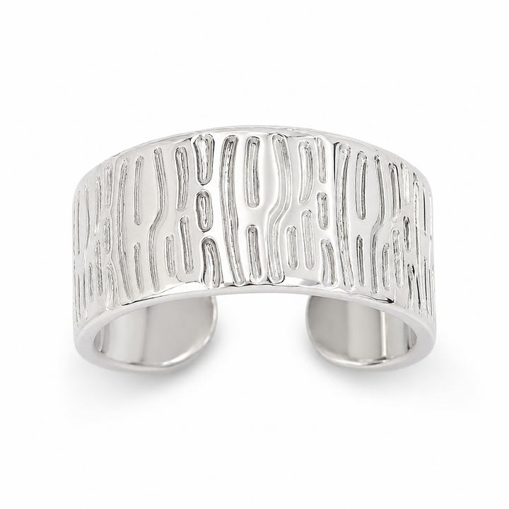Serpent Skin Silver Ring