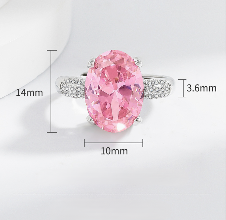 Blush Radiance Oval Ring