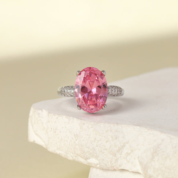 Blush Radiance Oval Ring