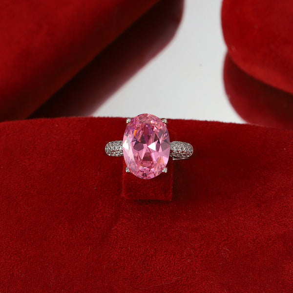 Blush Radiance Oval Ring