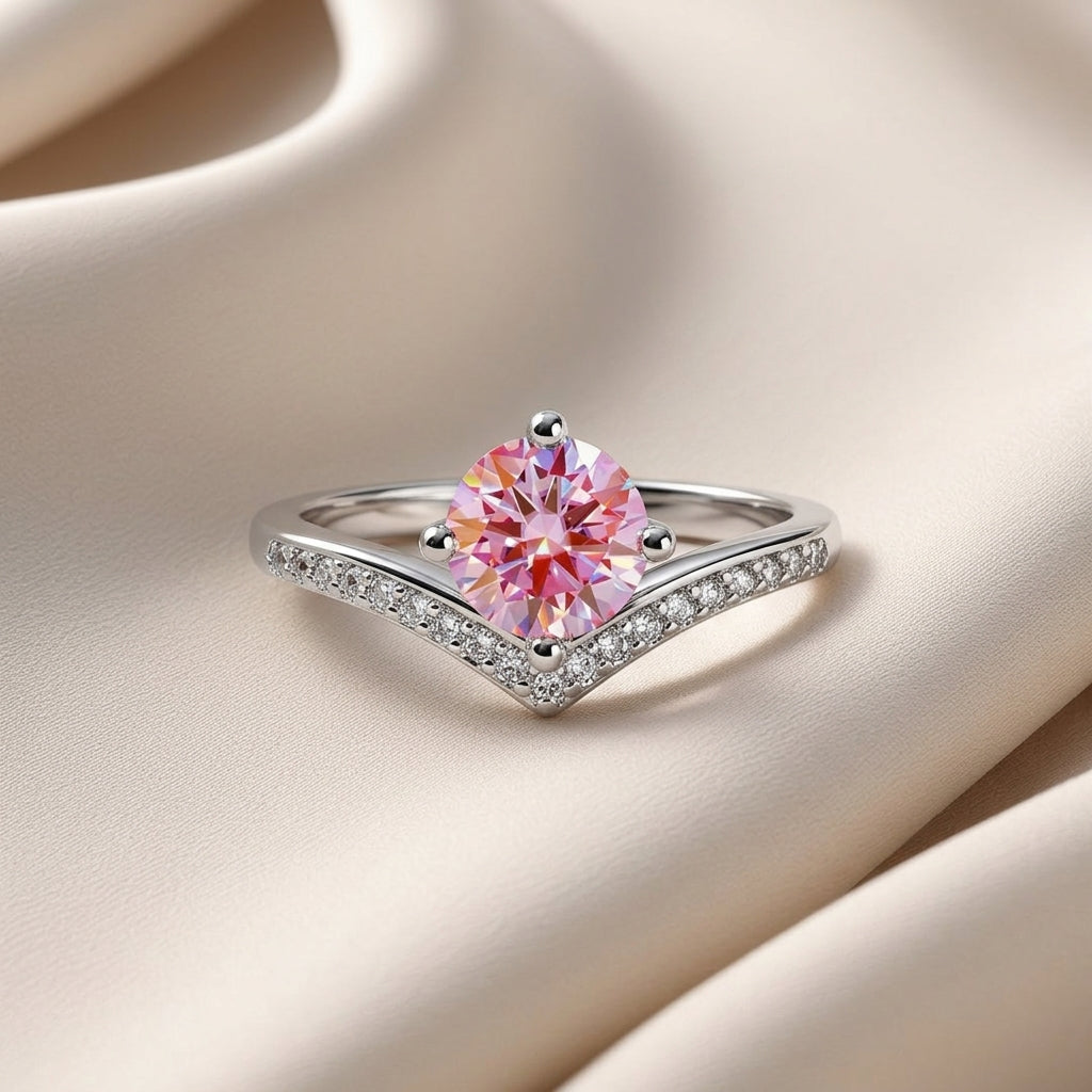 Sweetheart Rosé Curve Ring