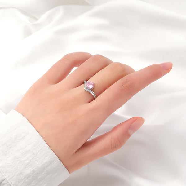 Sweetheart Rosé Curve Ring