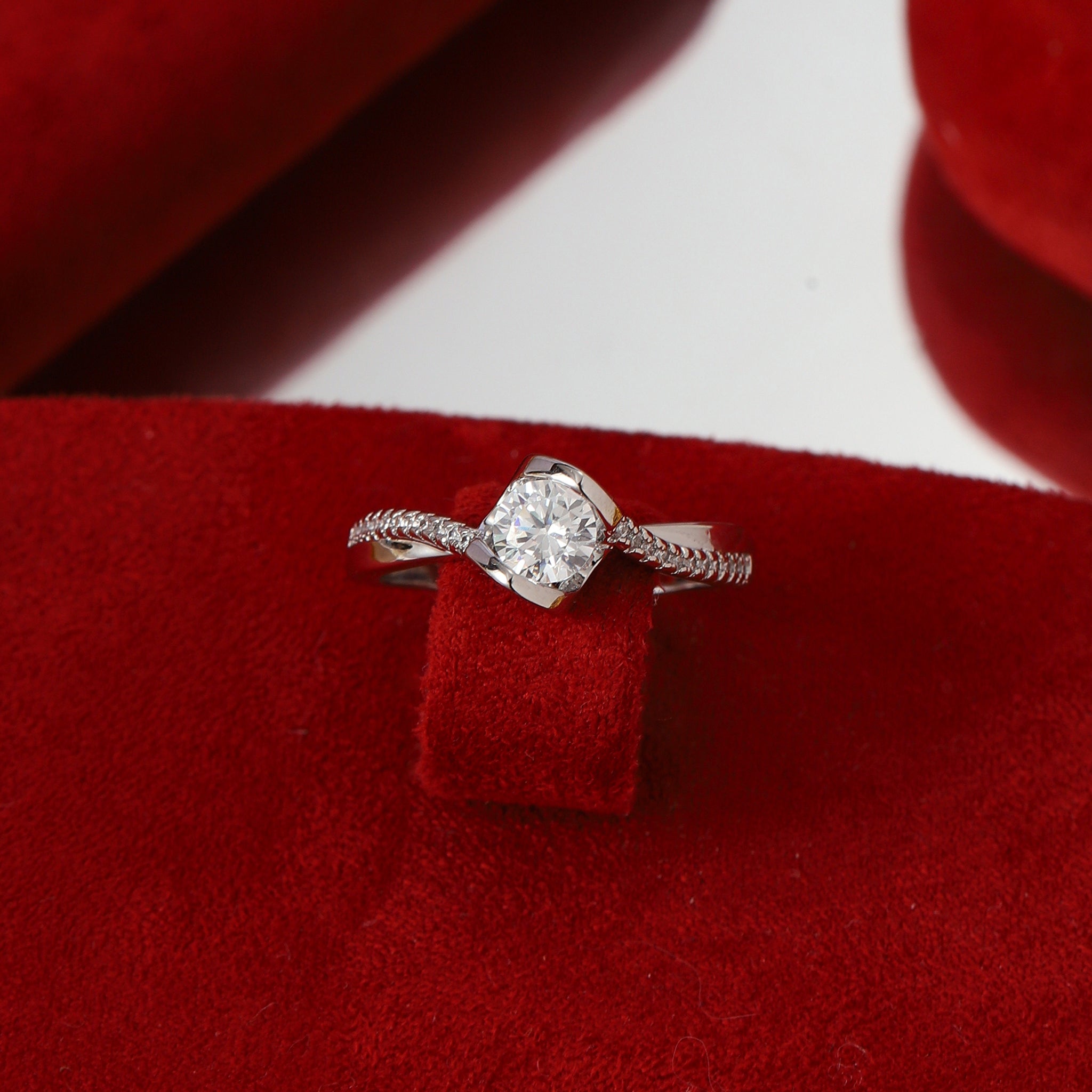 Luna Crest Solitaire Ring