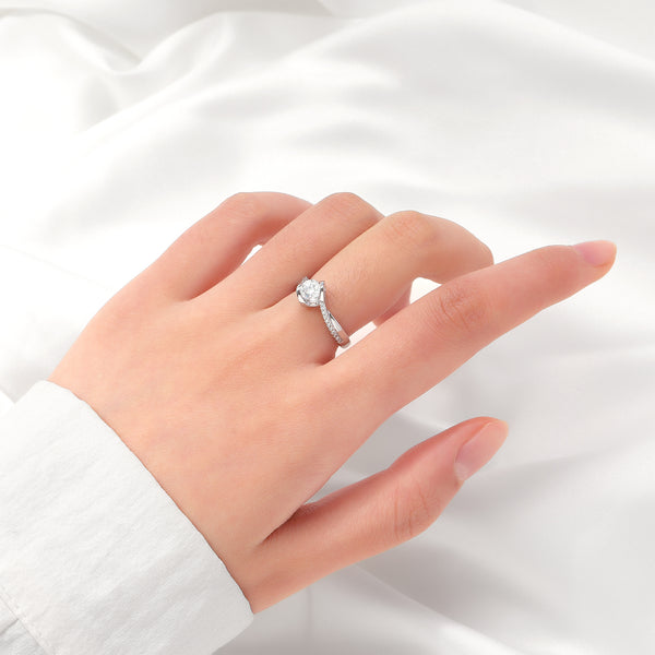 Luna Crest Solitaire Ring