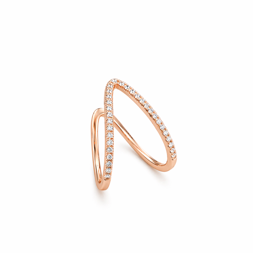 Minimalist V-Curved Ring