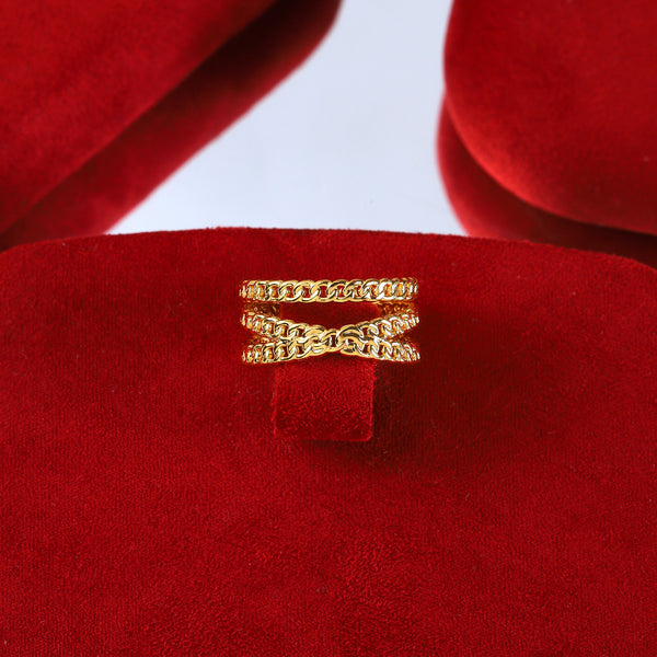 Golden Link Duo Ring