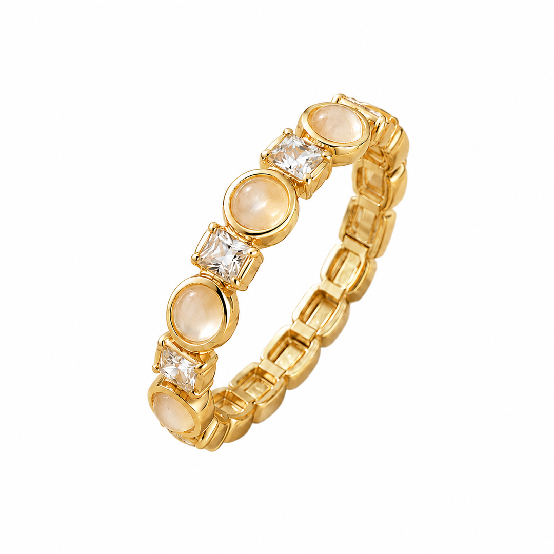 Golden Halo Crystal Ring | Salty
